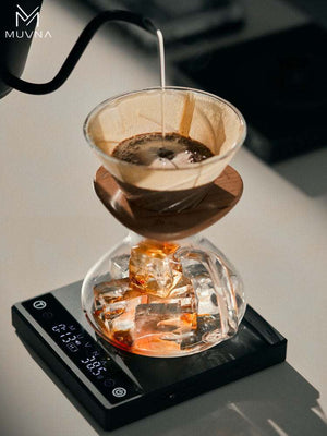 MUVNA ZERO-G PLUS smart digital coffee scale with premium metal body and hidden LED display