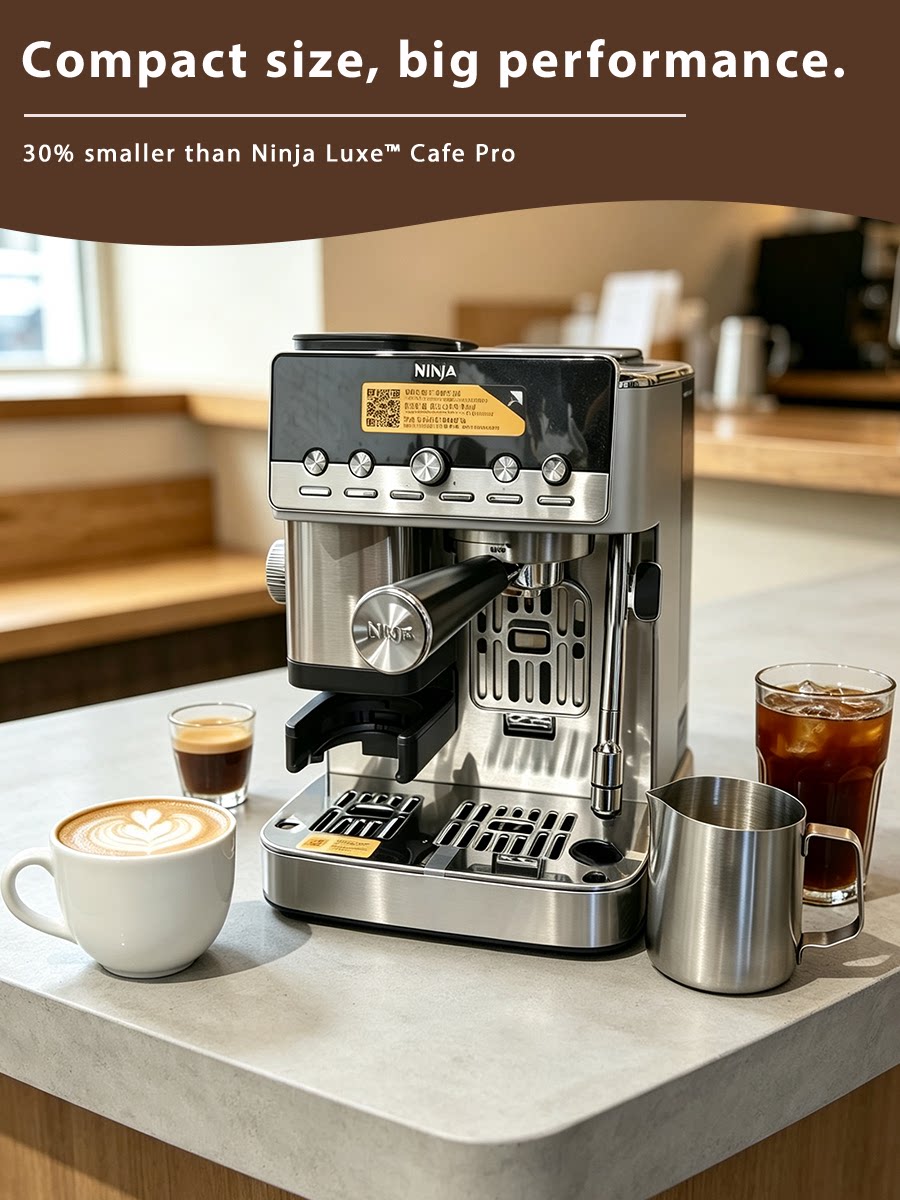 Ninja Luxe™ Café Mini Plus AutoFroth Espresso MachineES351