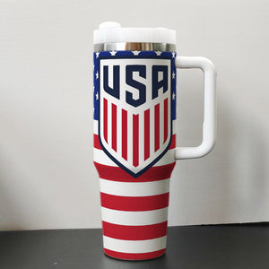 FIFA World Cup stainless steel tumbler cup with 40oz capacity and durable handle for hot and cold drinks Amazon cross-border