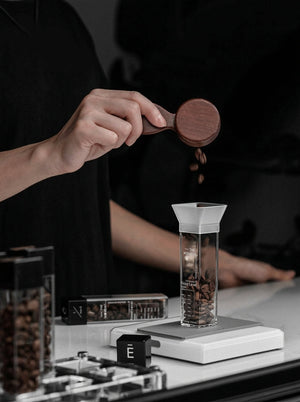 Six-tube single dose coffee bean storage set