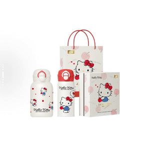Hello Kitty insulated tumbler set with red apple design and gift box