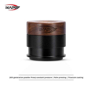 IKAPE professional espresso tamper and distributor set with walnut handles