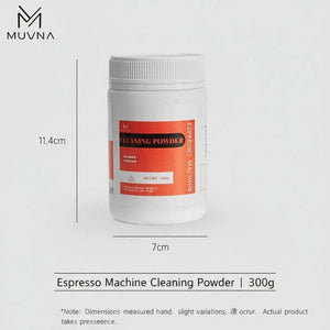 MUVNA espresso machine cleaning powder 300g container