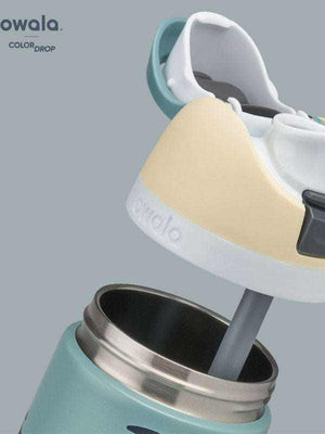 Owala FreeSip insulated stainless steel water bottle with shark print