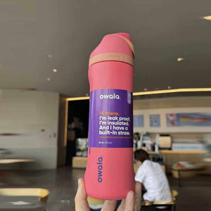 Owala FreeSip insulated stainless steel water bottle with built-in straw and leak-proof lid