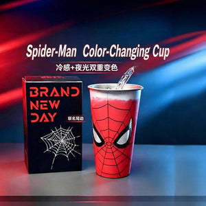 Spider-Man color changing tumbler with lid and straw
