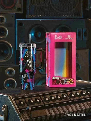 Stanley x Barbie limited edition 40oz FlowState Tumbler with vibrant design