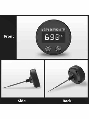 Cup To Machine high precision digital coffee thermometer with frothing clip and LCD display measuring temperature in Celsius and Fahrenheit