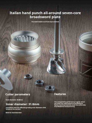 1zPresso K-Ultra premium manual coffee grinder with conical burrs and ergonomic wooden handle