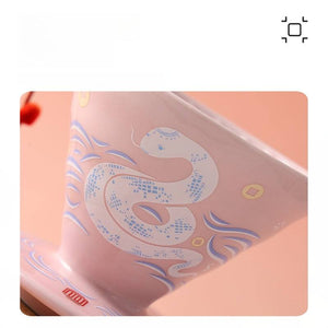 HARIO V60 2025 Lunar New Year ceramic dripper with celestial snake design in Blossom Pink and Imperial White