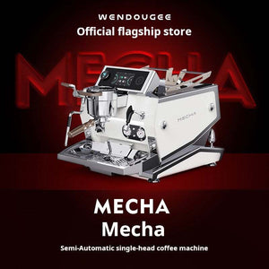 Wendougee MECHA Series advanced commercial espresso machine with dual boilers and digital control panel
