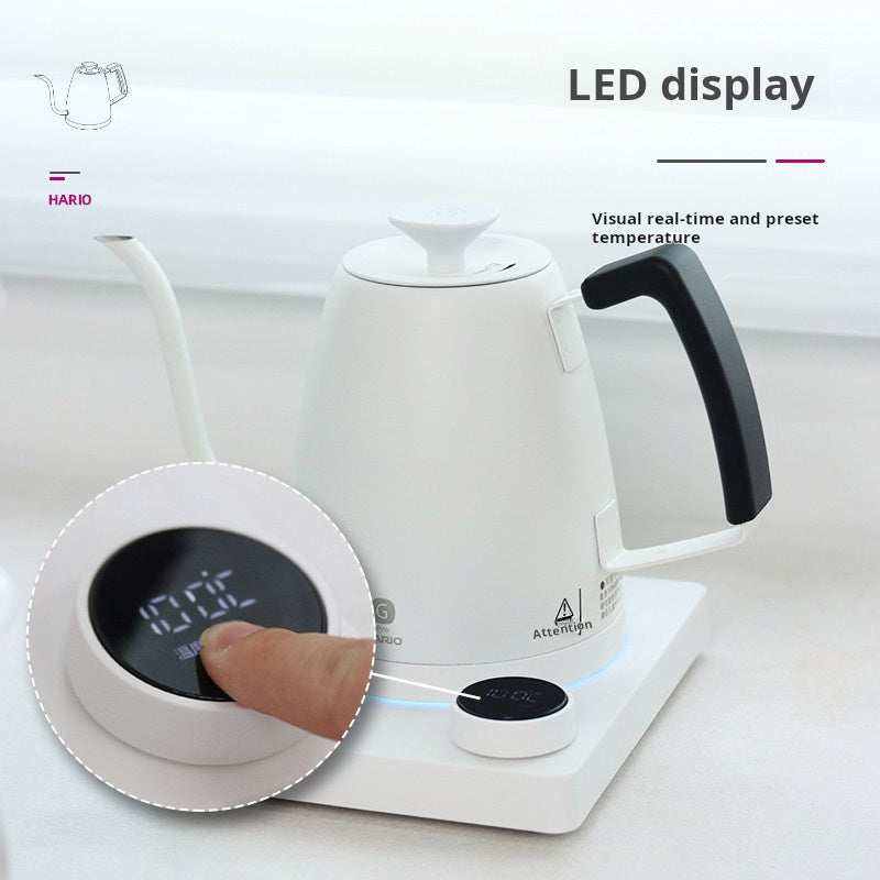 Hario Temperature Control pour-over pot stainless steel with digital thermostat and precision gooseneck spout