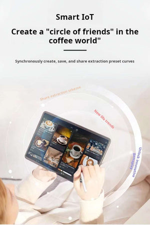 WENDOUGEE DATA S professional dual boiler espresso machine with smart IoT connectivity and advanced pressure profiling