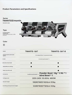 Wendougee coffee machine semi-automatic commercial three-head espresso machine for professional cafes and high-volume service
