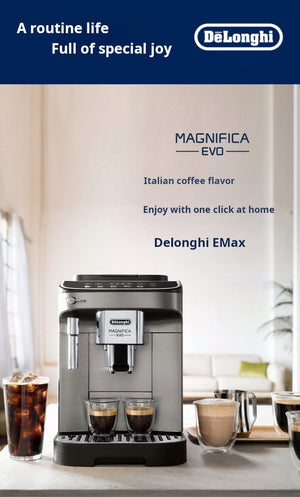 Delonghi Magnifica S fully automatic Italian coffee machine with built-in grinder and sleek design