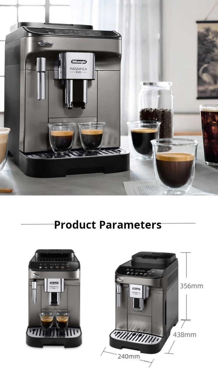 Delonghi Magnifica S Italian fully automatic coffee machine with built-in grinder and sleek design