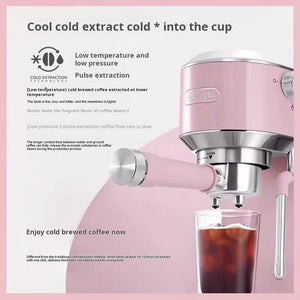 delonghi EC890 semi-automatic stainless steel coffee machine for espresso and cold brew at home