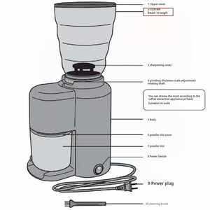 HARIO Japan Compact Electric Coffee Grinder EVC-8 with 39 grind settings and stainless steel conical burrs for precise coffee grinding