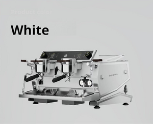 DMECHA F-SAT series commercial espresso machine with triple boilers and smart IoT displays in stainless steel finish