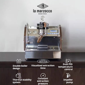 La Marzocco GS3 dual boiler home espresso machine with sleek design and professional features
