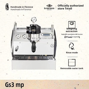 La Marzocco GS3 dual boiler home espresso machine with digital display and professional features