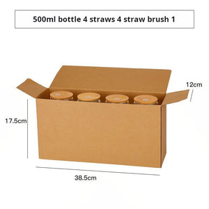Amazon cross-border Can Shaped Glass Coffee Cup with bamboo lid and reusable straw for iced coffee and lattes