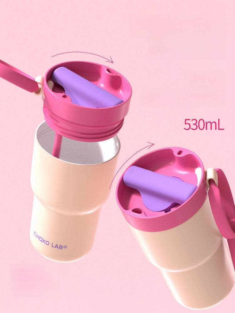 Chako Lab Insulated Coffee Mug with Modern Design and Handle, 530ml