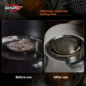 IKAPE Stainless Steel reusable espresso puck screen for uniform water distribution and clean espresso brewing