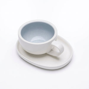 IKAPE latte cup with saucer, ceramic drinkware detail