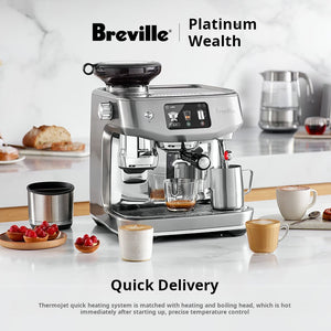 Breville BES985 semi-automatic espresso machine, close product photo