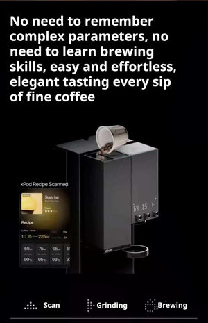 Promotional image highlighting xBloom Studio’s user-friendly interface and effortless brewing skills