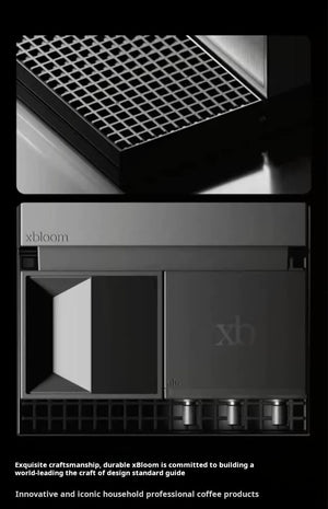 Detailed close-up of xBloom Studio top grill and high-quality build materials.
