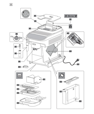Delonghi Magnifica S Italian fully automatic coffee machine with built-in grinder and sleek design