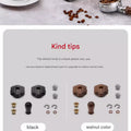 LELIT Mara X espresso machine replacement knob parts in black and walnut finishes