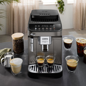 Delonghi Magnifica S fully automatic Italian coffee machine with built-in grinder and sleek design