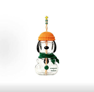 Starbucks x Snoopy Glass Cup - Cute PEANUTS Home Straw Cup