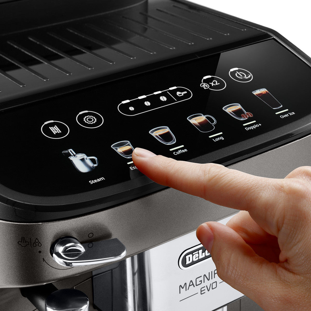 Delonghi Magnifica S fully automatic Italian coffee machine with built-in grinder and sleek design