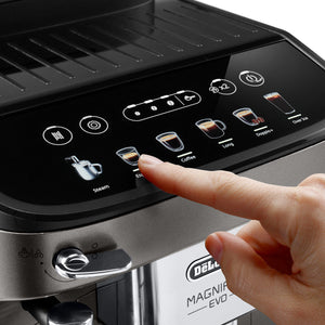 Delonghi Magnifica S fully automatic Italian coffee machine with built-in grinder and sleek design