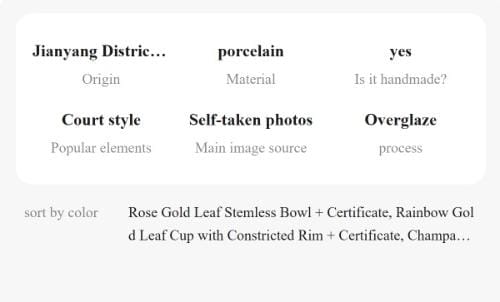 Handmade Jianzhan Chinese tea cup with gold leaf on the glaze