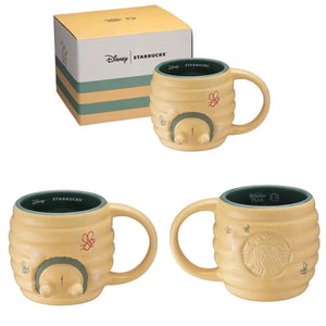 Winnie the Pooh tumbler with lid shown from multiple angles