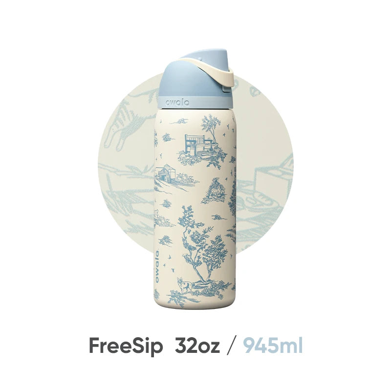 Owala FreeSip Woodland Boho 32 oz bottle front view