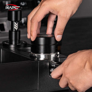 IKAPE Magnetic Espresso Coffee Distributor Tool with magnetic levitation and dual-bearing design for even coffee grounds distribution