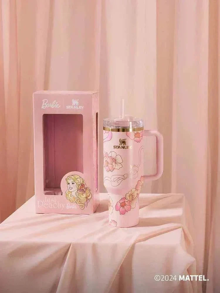 Barbie x Stanley limited edition insulated water bottles and retro tumblers with vintage design
