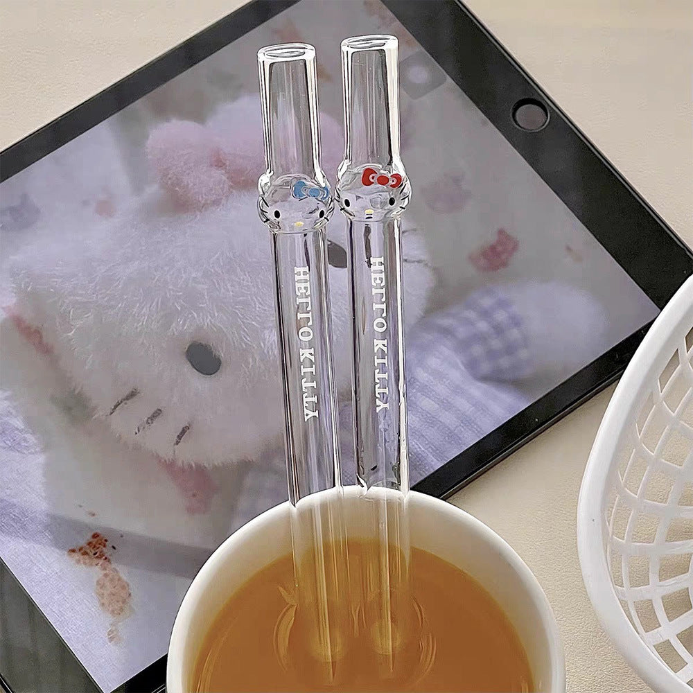 Hello Killa Hello Kitty Glass Straw Accessory | Cup To Machine