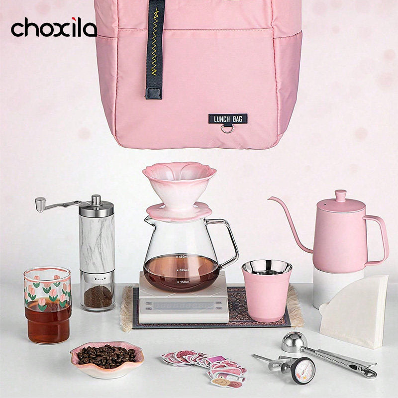 Choxila "Blush Pink" Professional Travel Coffee Kit | Artistic Brewing in Style