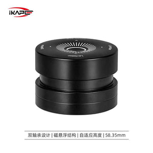 IKAPE Magnetic Espresso Coffee Distributor Tool with magnetic suspension and stainless steel base for even coffee distribution