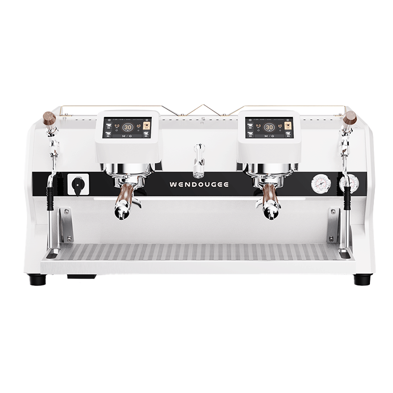 Wendougee SDRAGON-SAT professional dual-boiler espresso machine with touchscreen for high-volume coffee shops
