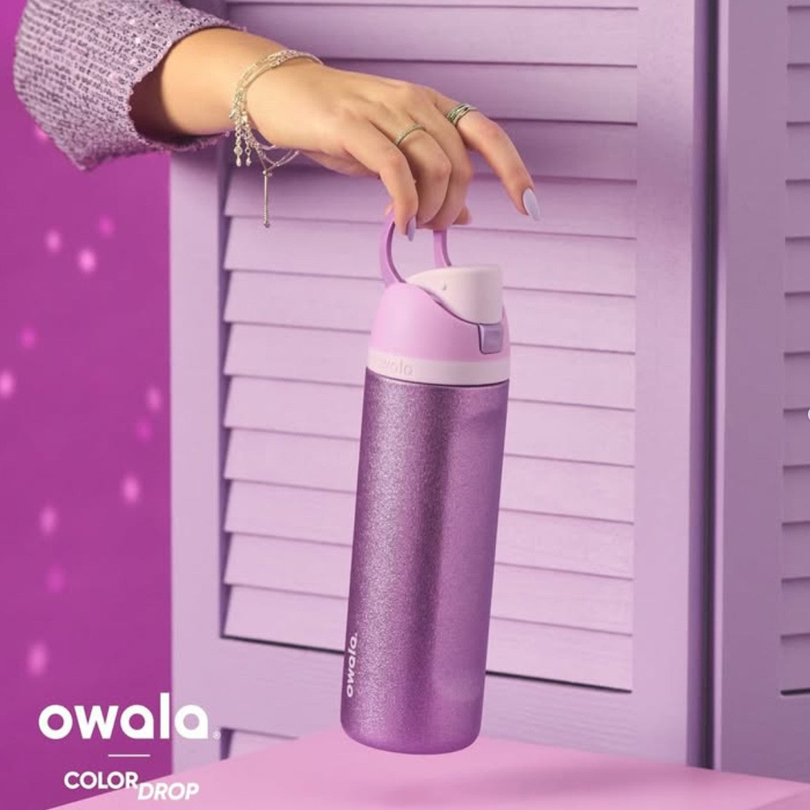 Owala FreeSip Color Drop Insulated Stainless Steel Water Bottle