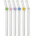 Flower Decorative Glass Straws | Cup To Machine