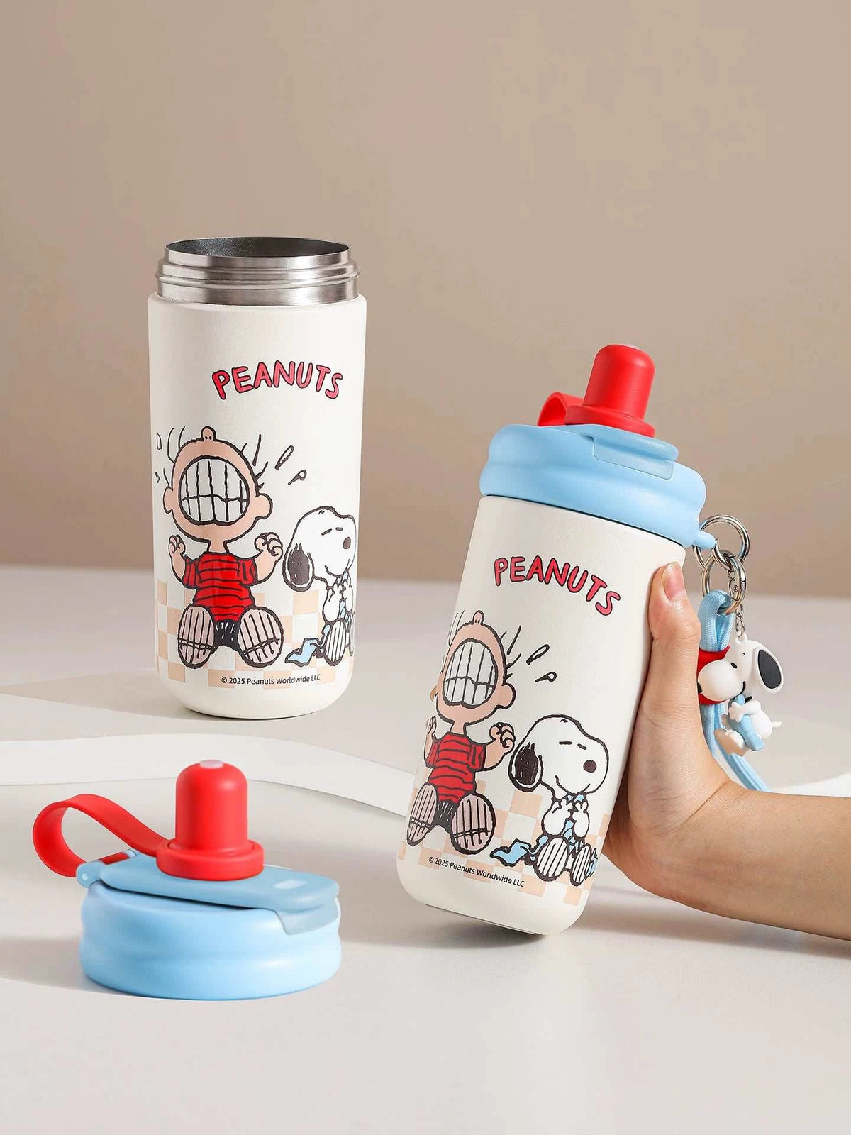 OCE Flower Tea Cup, Women's Ice Cup, Insulated Cup, Snoopy Cartoon 316 Water Cup, Large Capacity Insulated Straw Cup